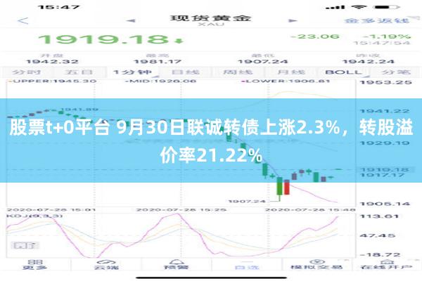 股票t+0平台 9月30日联诚转债上涨2.3%，转股溢价率21.22%