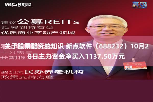 关于股票配资的知识 新点软件（688232）10月28日主力资金净买入1137.50万元