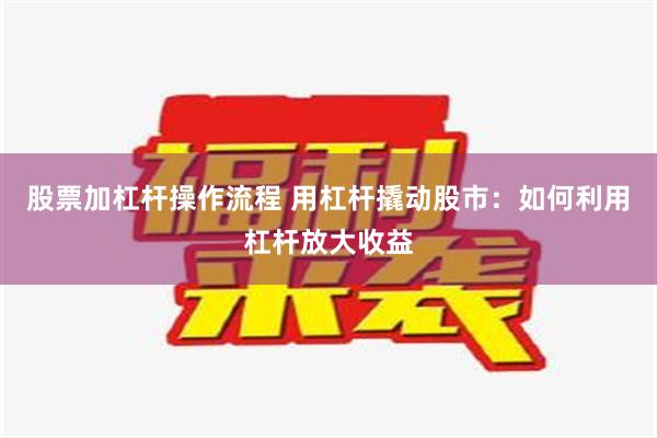 股票加杠杆操作流程 用杠杆撬动股市：如何利用杠杆放大收益